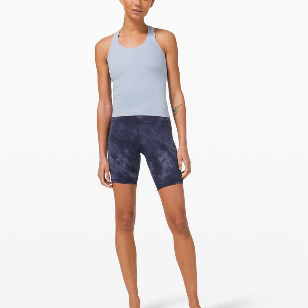 Lululemon Navy Tie-Dye Bike Shorts